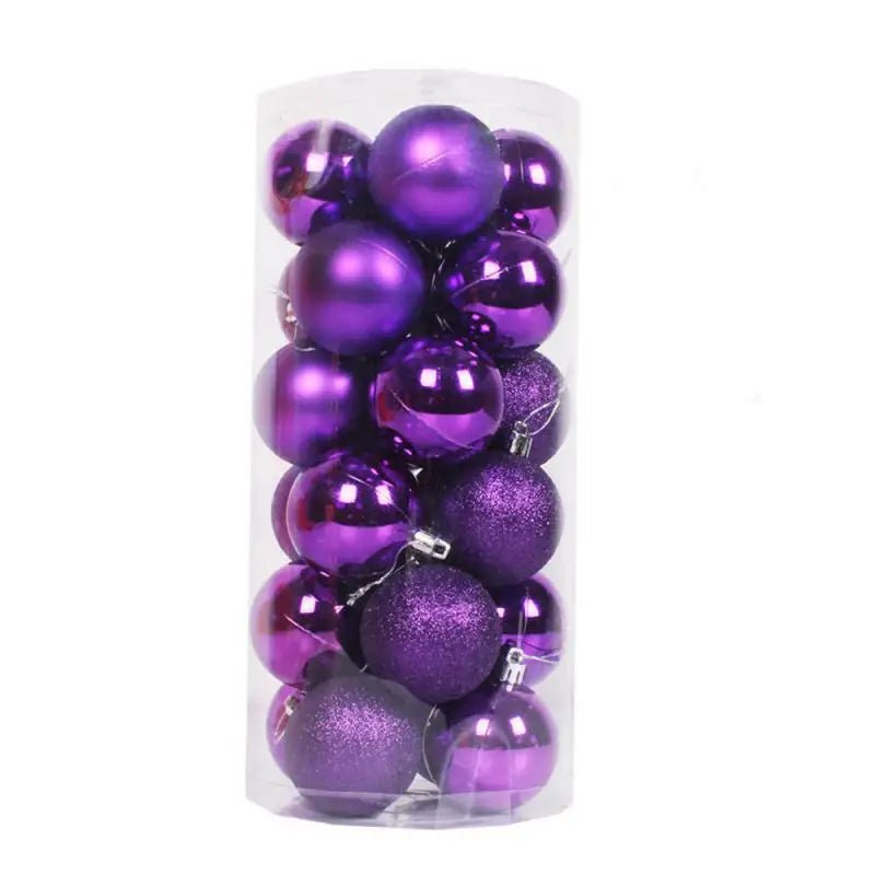 24pcs Purple Christmas Tree Ball Set - Cake Pops Parties