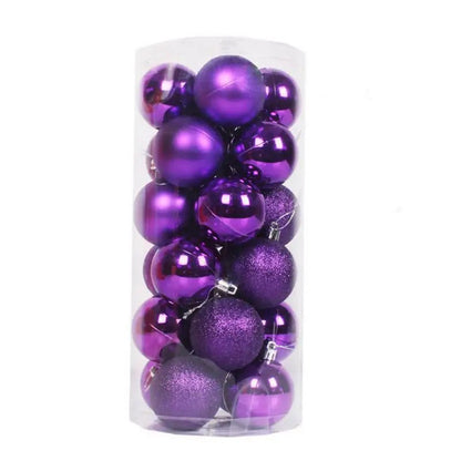 24pcs Purple Christmas Tree Ball Set - Cake Pops Parties