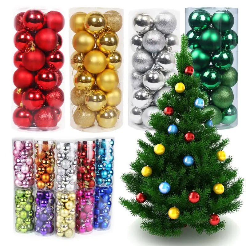 24pcs Multicolor Christmas Tree Ball Set - Cake Pops Parties