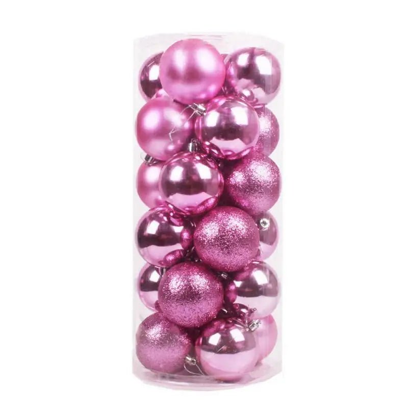 24pcs Light Pink Christmas Tree Ball Set - Cake Pops Parties