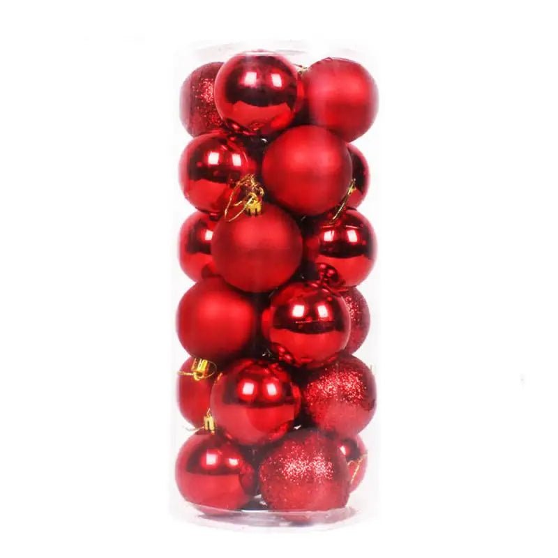 24pcs Red Christmas Tree Ball Set - Cake Pops Parties