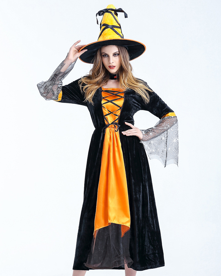Costume de sorcière effrayante pour Halloween pour adulte