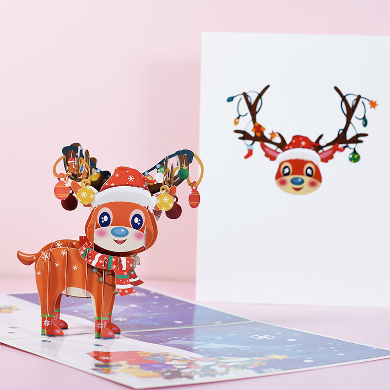 Cartes de vœux stéréoscopiques 3D pour les fêtes