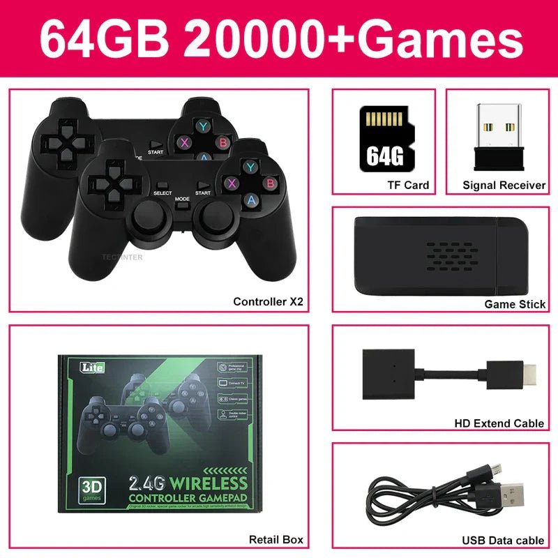 4K Wireless Game Console Retro Handheld 20000+ Games - Cake Pops Parties