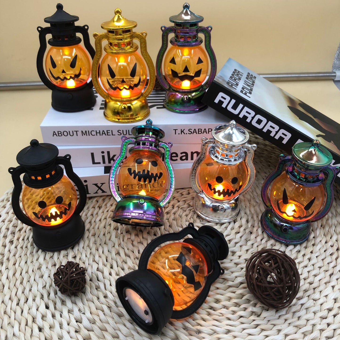 Lampe citrouille vintage pour décoration d'Halloween