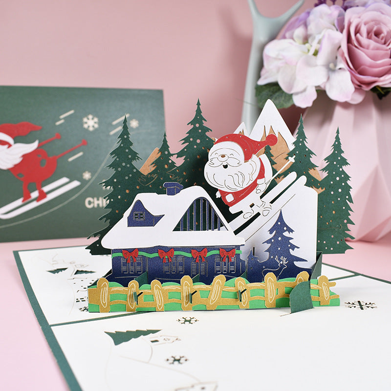 Cartes de vœux stéréoscopiques 3D pour les fêtes