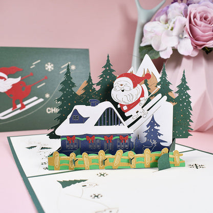Cartes de vœux stéréoscopiques 3D pour les fêtes