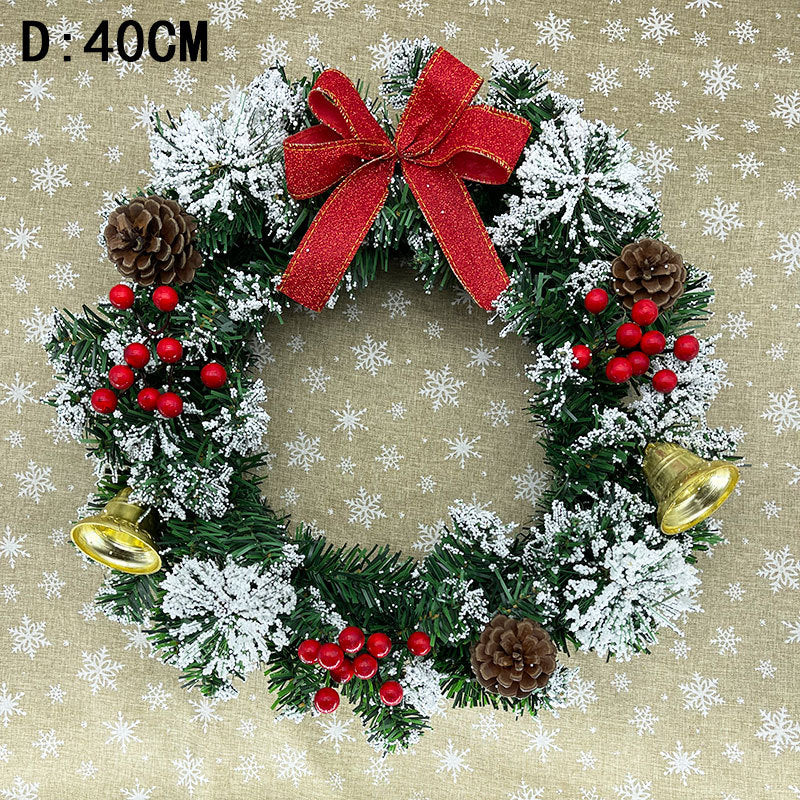 Couronne de Noël - Décoration faite à la main