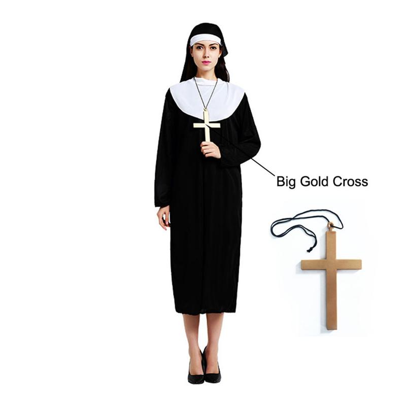 Costume d'Halloween uniforme de nonne