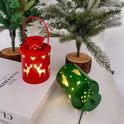 Lanterne de Noël à LED avec bougies