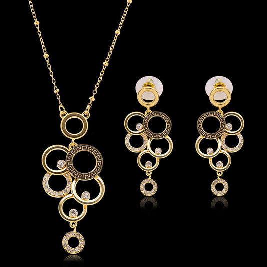 Ensemble de bijoux en or 18 carats – Style européen et américain