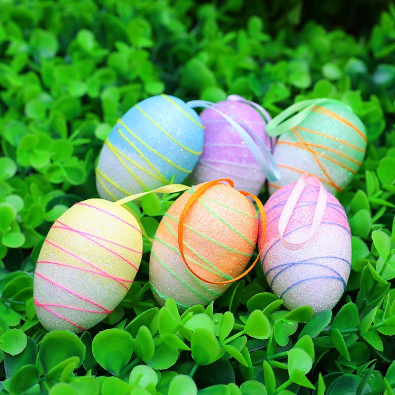 6PCS Easter Egg Hanging Ornaments - Cake Pops Parties