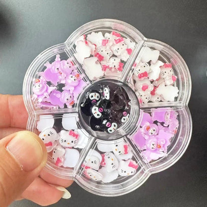 70PCS Hello Kitty Nail Charms Sanrio DIY Rhinestone Manicure - Cake Pops Parties