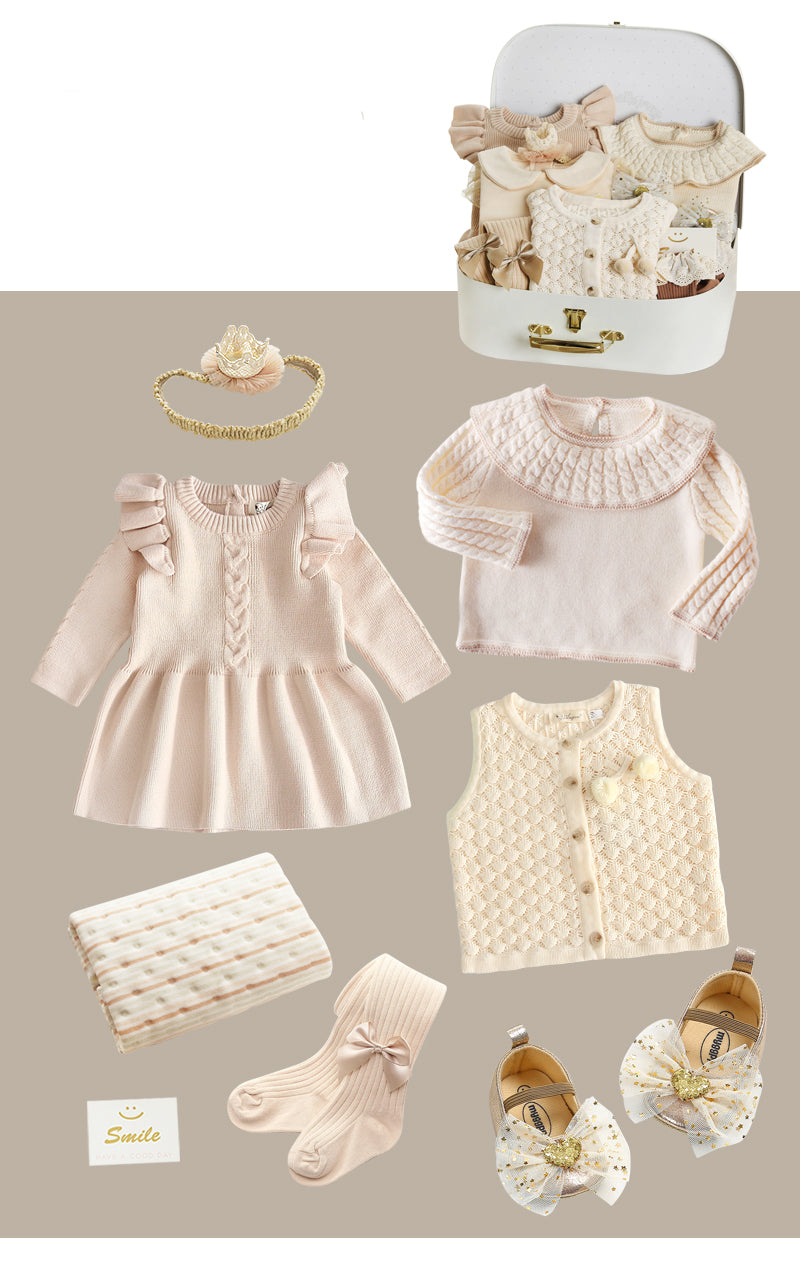 Ensemble 8 pièces en coton pour bébé fille