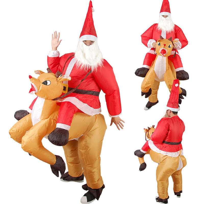Costume de Père Noël gonflable bonhomme de neige