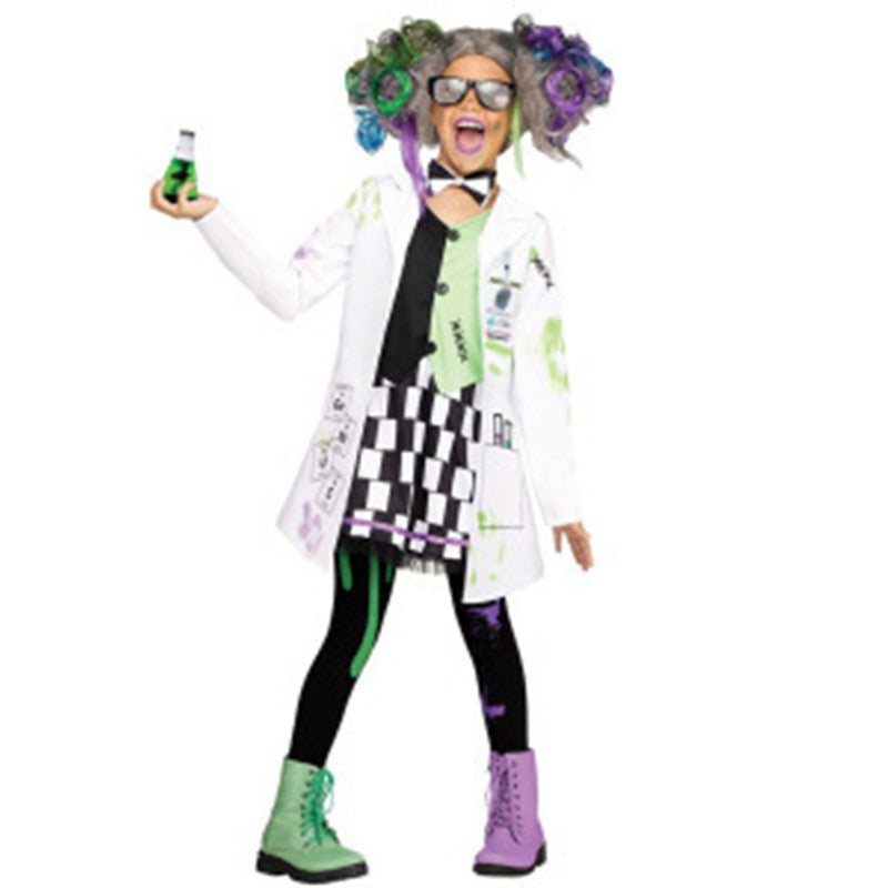 Costume de scientifique d'Halloween pour la scène