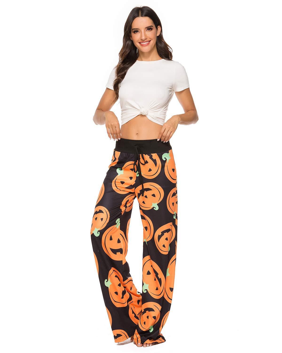 Pantalon citrouille d'Halloween pour femme