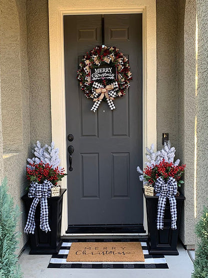 Décoration de guirlande de nœuds de Noël
