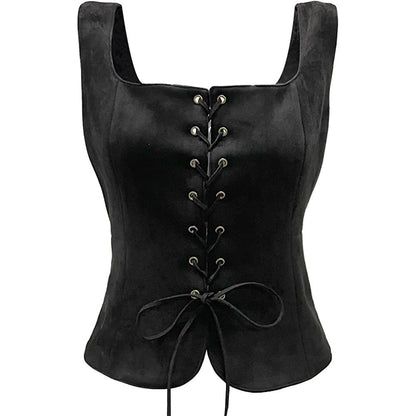 Costume d'Halloween avec gilet en daim noir