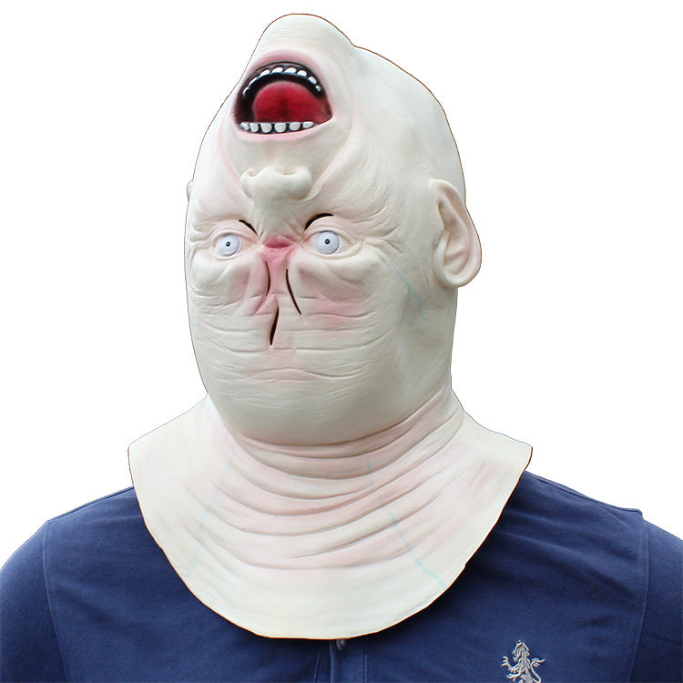 Masque d'horreur blanc face cachée