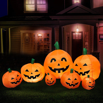 Décoration de vacances gonflable Halloween fantôme et citrouille
