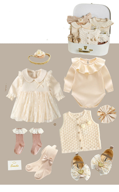 Ensemble 8 pièces en coton pour bébé fille