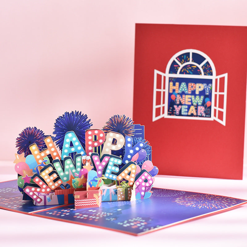 Cartes de vœux stéréoscopiques 3D pour les fêtes