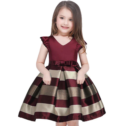 Robe de princesse à rayures pour bébé