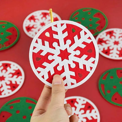 Ensemble de dessous de verres à motif de flocons de neige de Noël