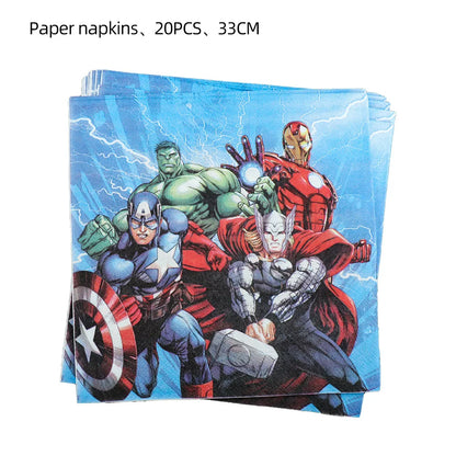 Ensemble de fournitures pour fête d'anniversaire Avengers