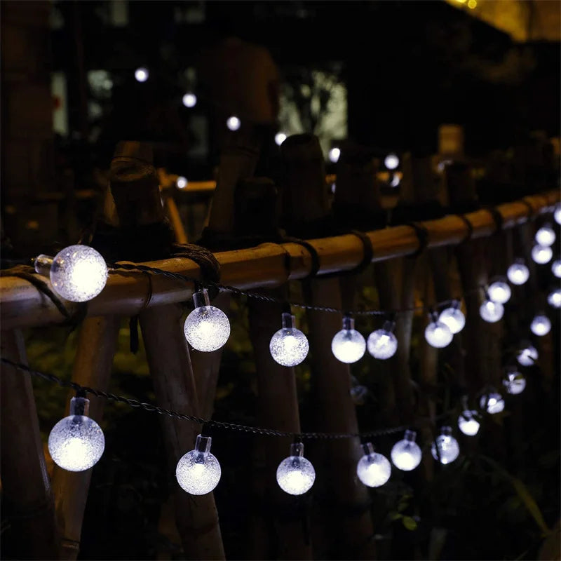 Guirlande lumineuse solaire Globe 60 LED 8 modes