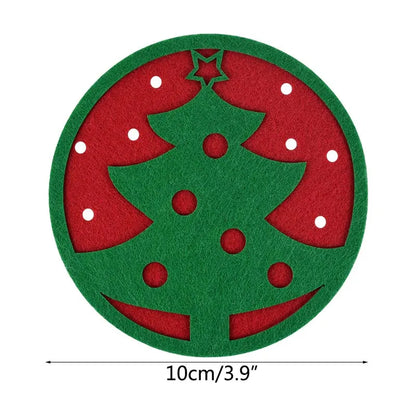 Ensemble de dessous de verres à motif de flocons de neige de Noël