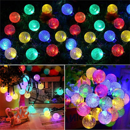 Guirlande lumineuse solaire Globe 60 LED 8 modes