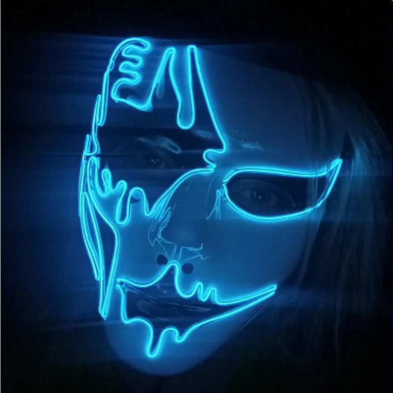 Neon Light LED Halloween Mask