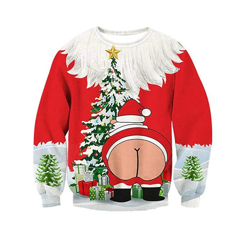 Pull de Noël 3D amusant