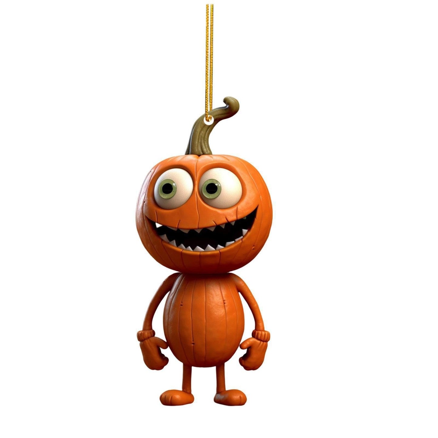 Décoration de voiture à suspendre en forme de citrouille d'Halloween
