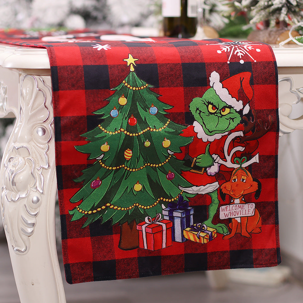 Chemin de table de Noël Monstre Grinch