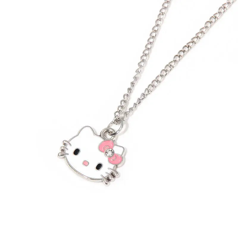 Necklace with a Hello Kitty pendant on a white background
