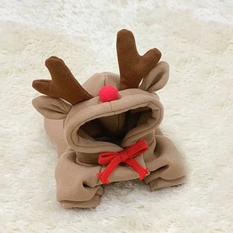 Costume d'élan amusant pour petits chiens
