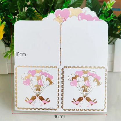 Carte pop-up 3D avec bouquet de fleurs