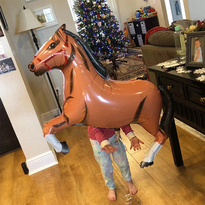Bannière géante de ballons en aluminium avec chiffres et chevaux