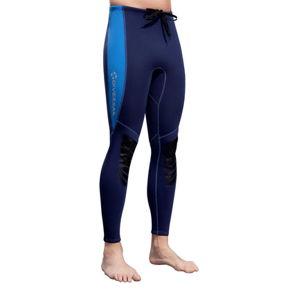 Navy blue wetsuit with black accents on a white background