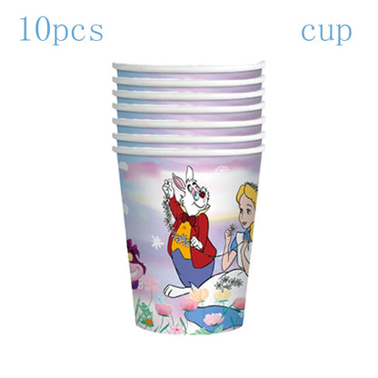 Fournitures de fête d'anniversaire Alice au pays des merveilles