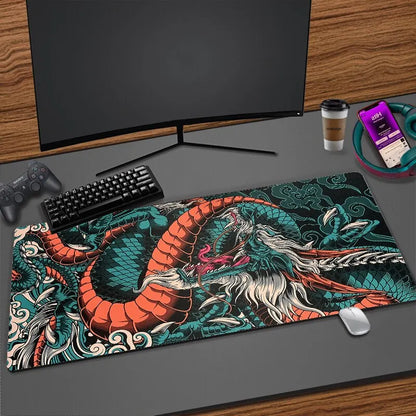 Japanese Dragon Anime Gaming Mousepad XXL