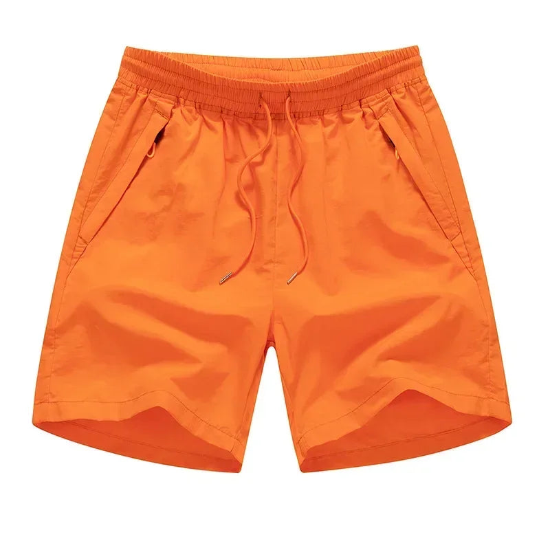 Orange shorts on a white background