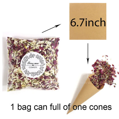 Cônes de confettis de mariage personnalisés