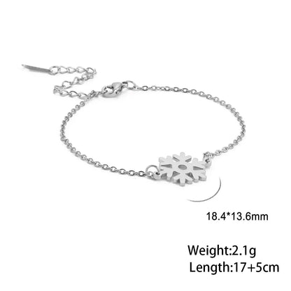 Bracelet flocon de neige de Noël – Accessoire de fête élégant