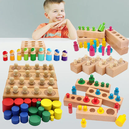 Puzzles à douille cylindrique Montessori