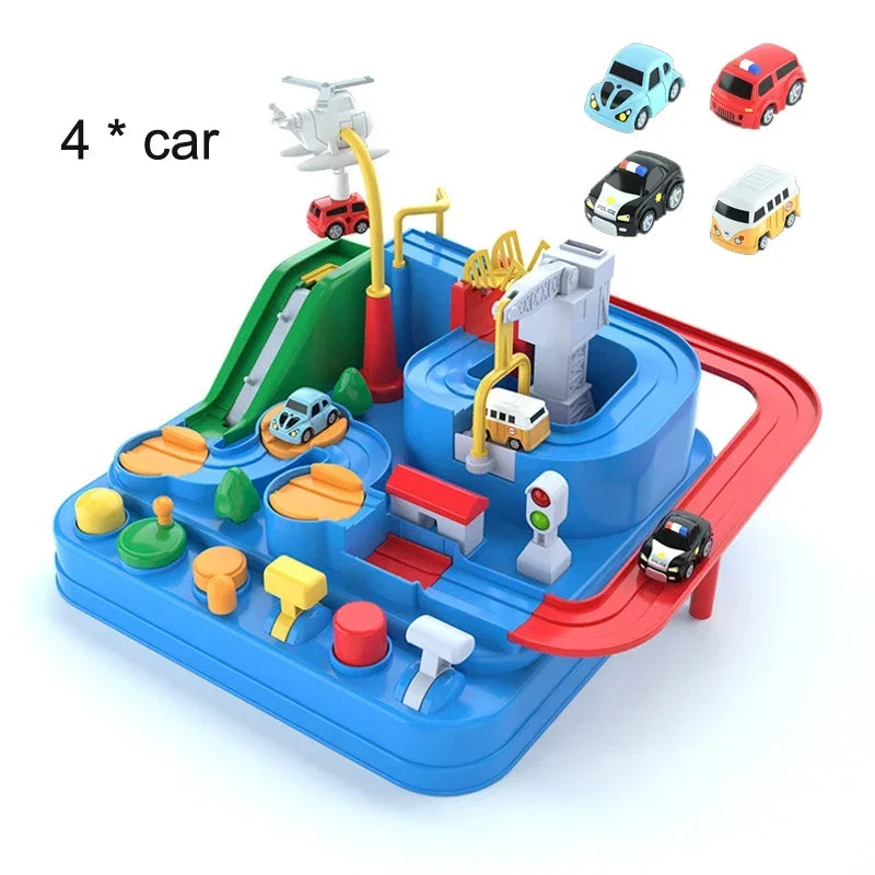 Voiture de course interactive sur rail