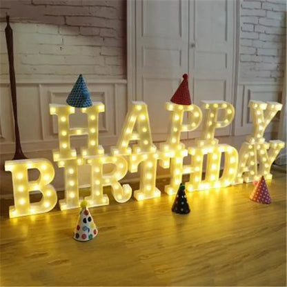 Lettres lumineuses à LED pour l'alphabet